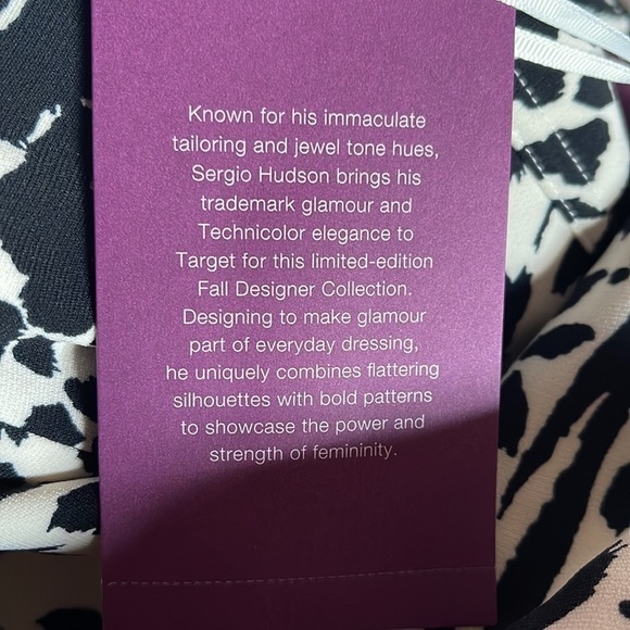 Sergio Hudson Women's Animal Print Bustier Midi Dress x Target Black/White sz 4X - Picture 7 of 8